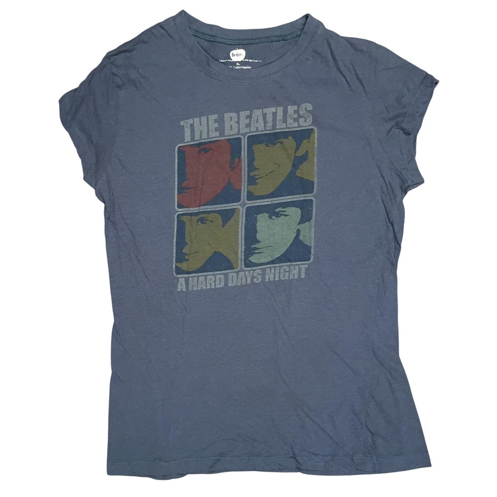 2006 Apple Corps The Beatles A Hard Days Night Band Squares Juniors XL T-Shirt